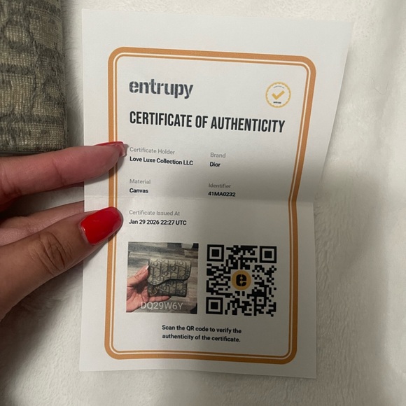 Dior Gray Wallet with Gold Zipper - Picture 7 of 7